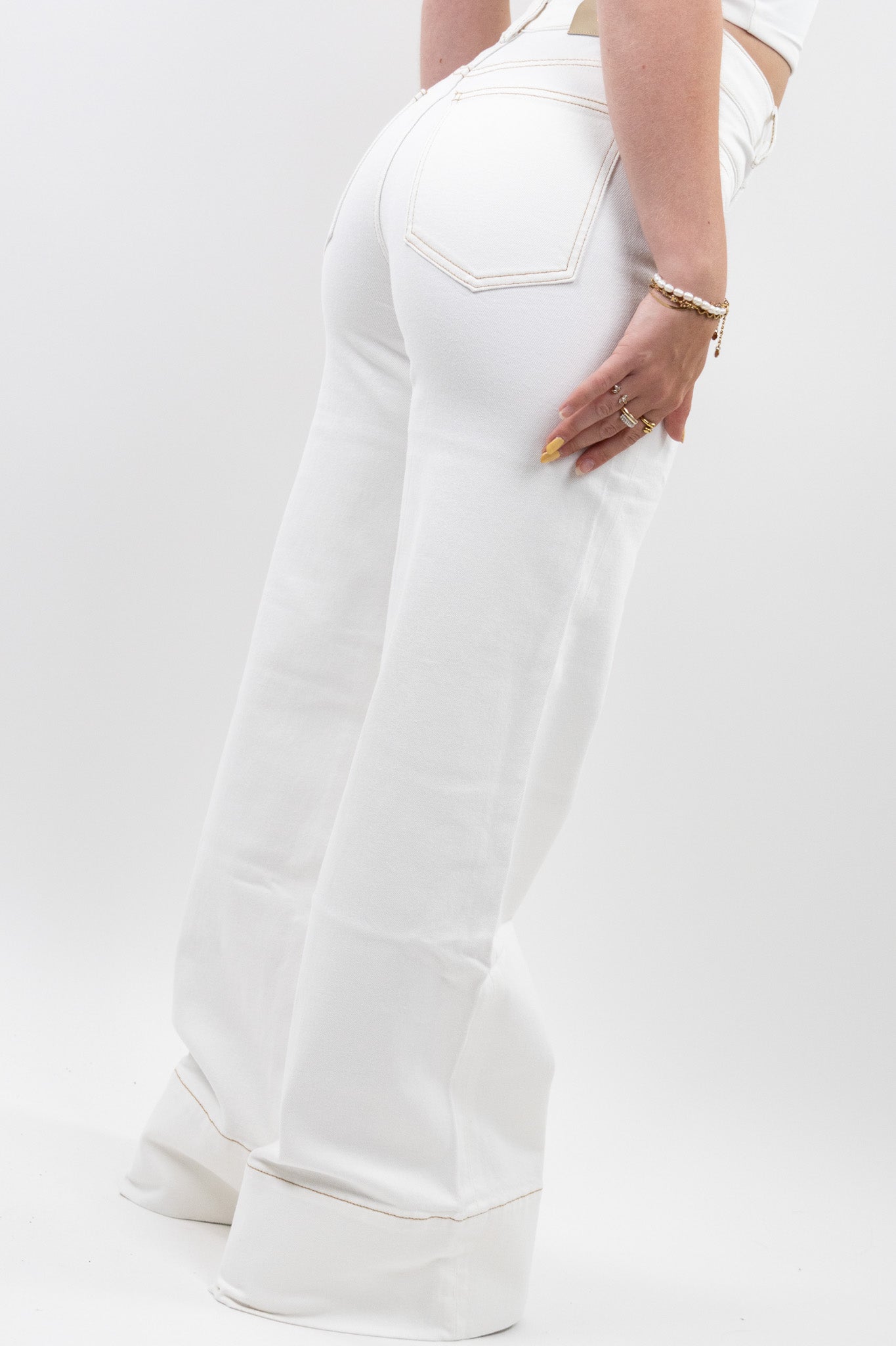 Roux wide leg jeans - stretch