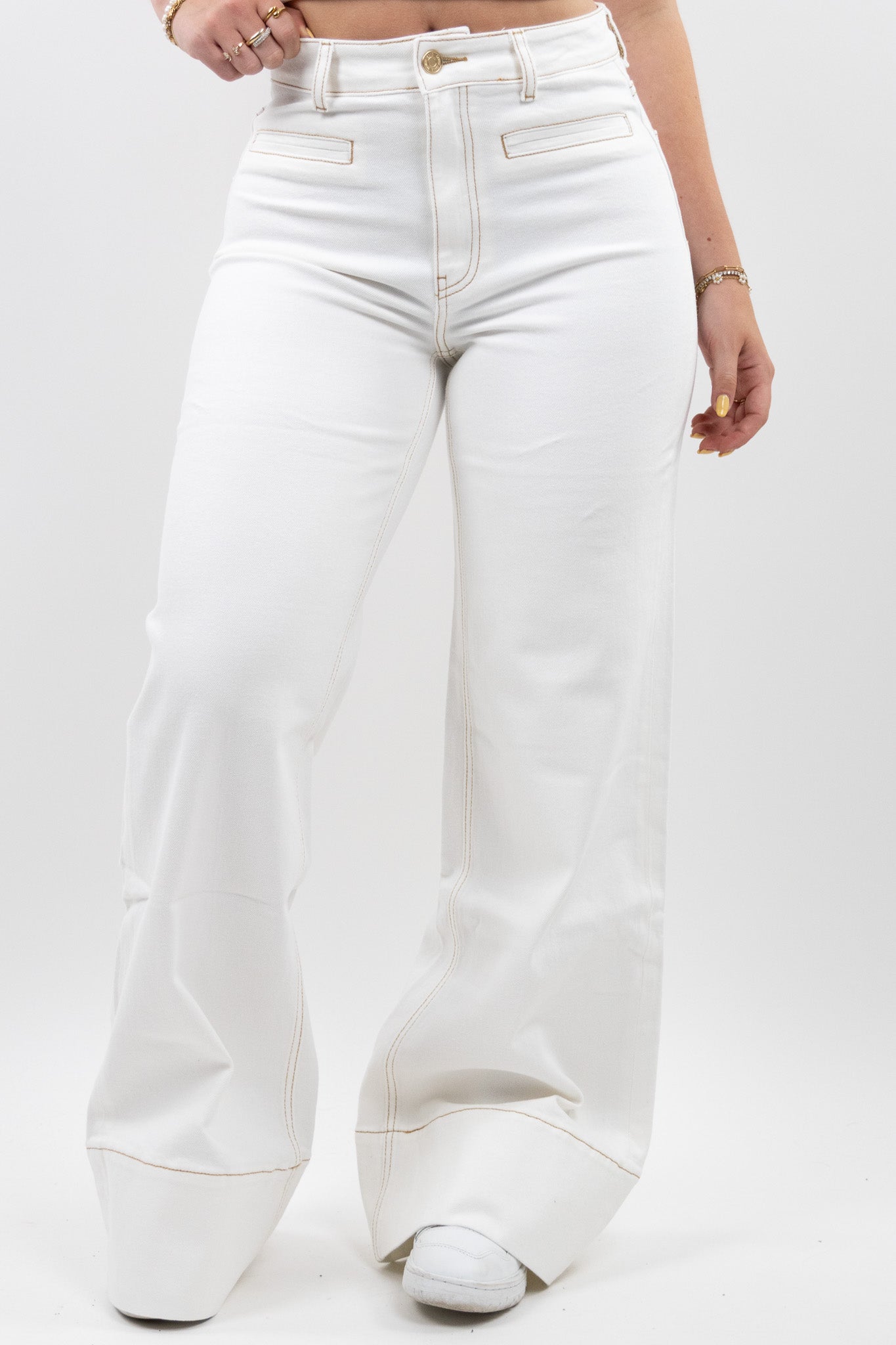 Roux wide leg jeans - stretch