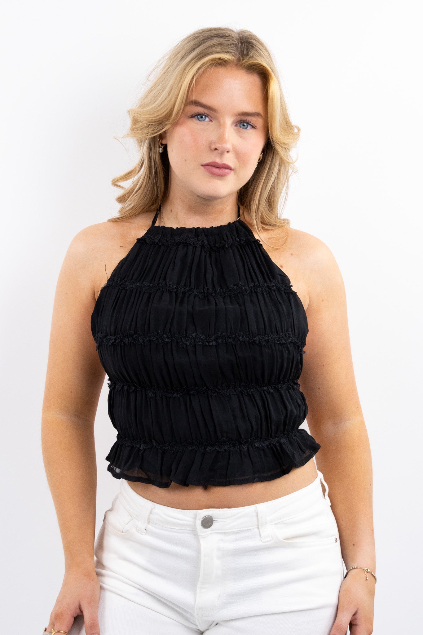 Rae open back top