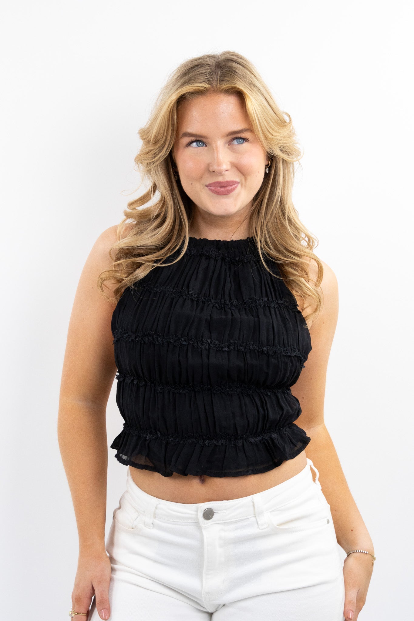 Rae open back top