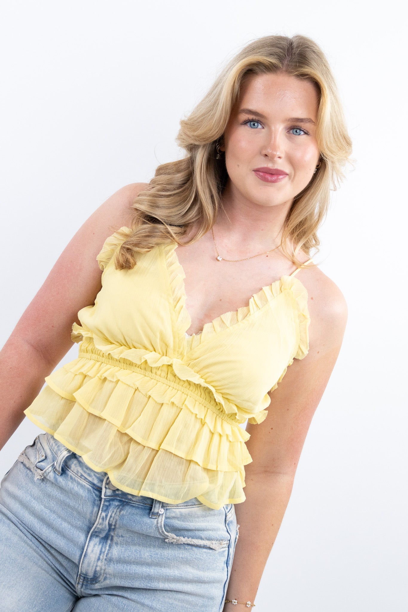 Coastal ruffle top